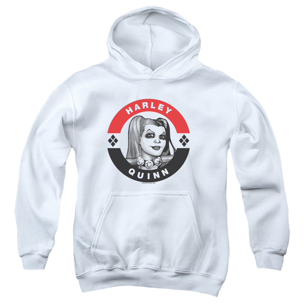 Batman Comics Harley President Circle Youth Cotton Poly Pull-Over Hoodie