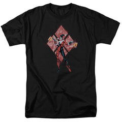Batman Comics Harley Quinn (Diamonds) Men's 18/1 Cotton Short-Sleeve T-Shirt