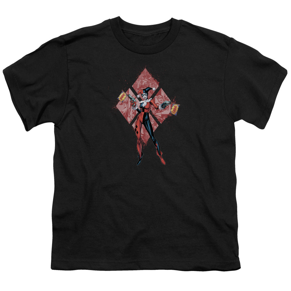 Batman Comics Harley Quinn (Diamonds) Youth 18/1 100% Cotton Short-Sleeve T-Shirt