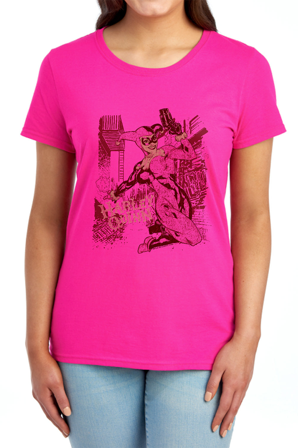 Batman Comics Harleys Packing Women's 18/1 Cotton Short-Sleeve T-Shirt