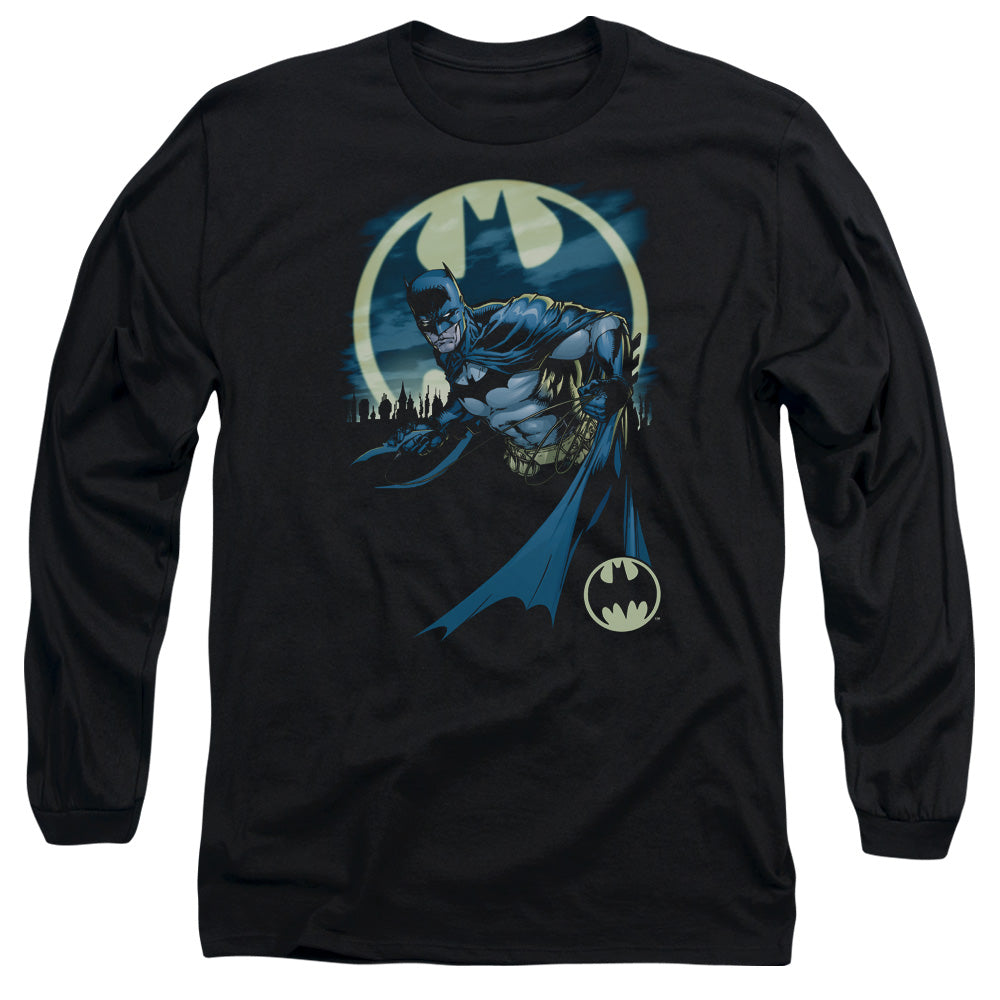 Batman Comics Heed The Call Men's 18/1 Cotton Long-Sleeve T-Shirt