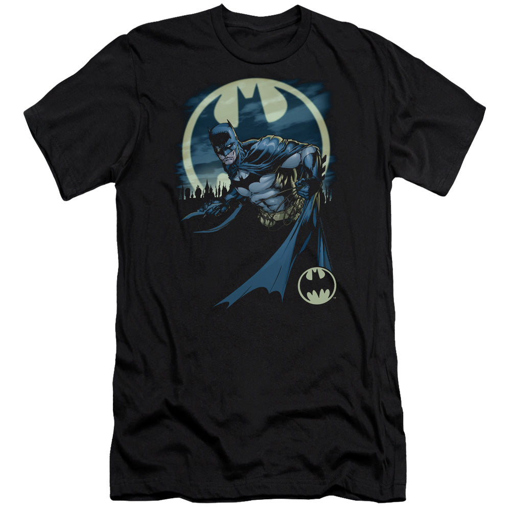 Batman Comics Heed The Call Men's Ultra-Soft 30/1 Cotton Slim Short-Sleeve T-Shirt