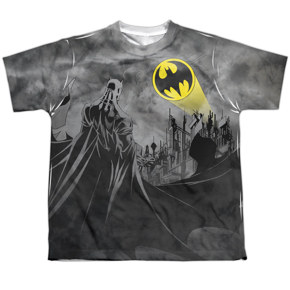 Batman Comics Heed The Call Youth Regular Fit Poly Short-Sleeve T-Shirt