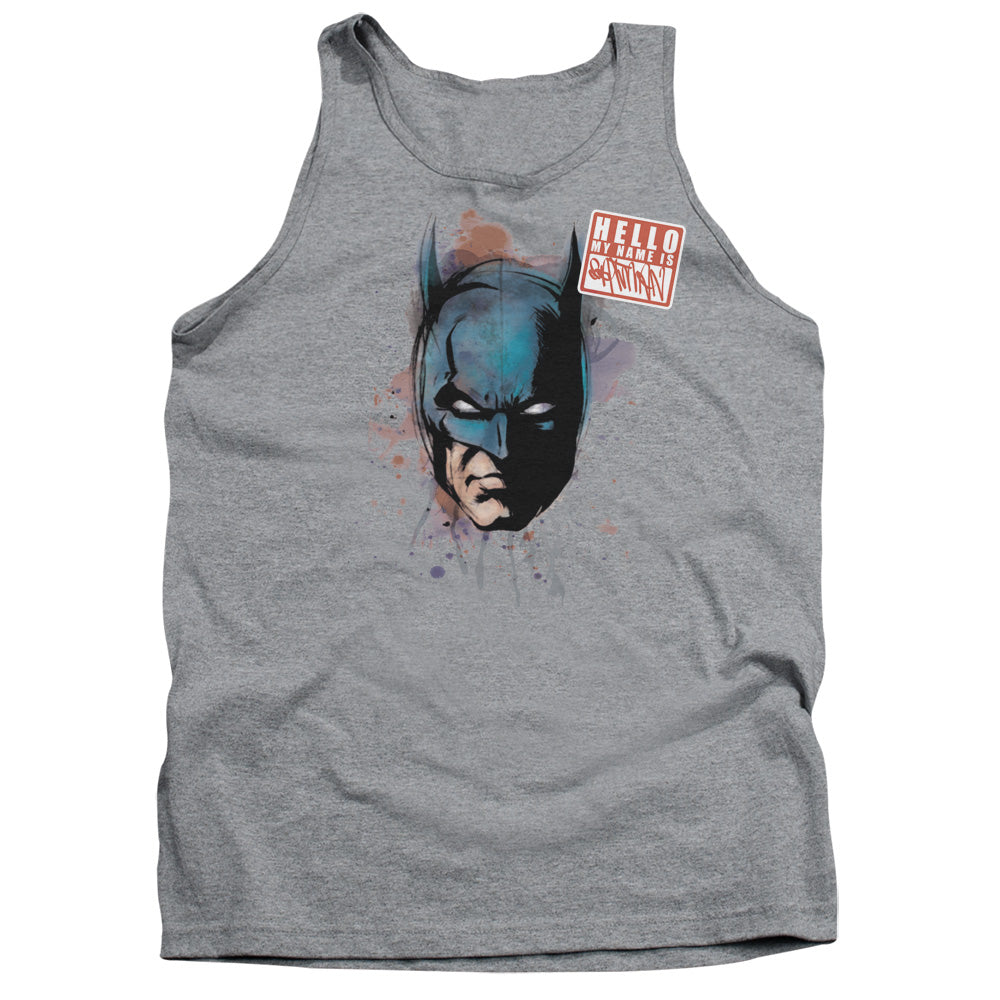 Batman Comics Hello Men's 18/1 Cotton Tank Top
