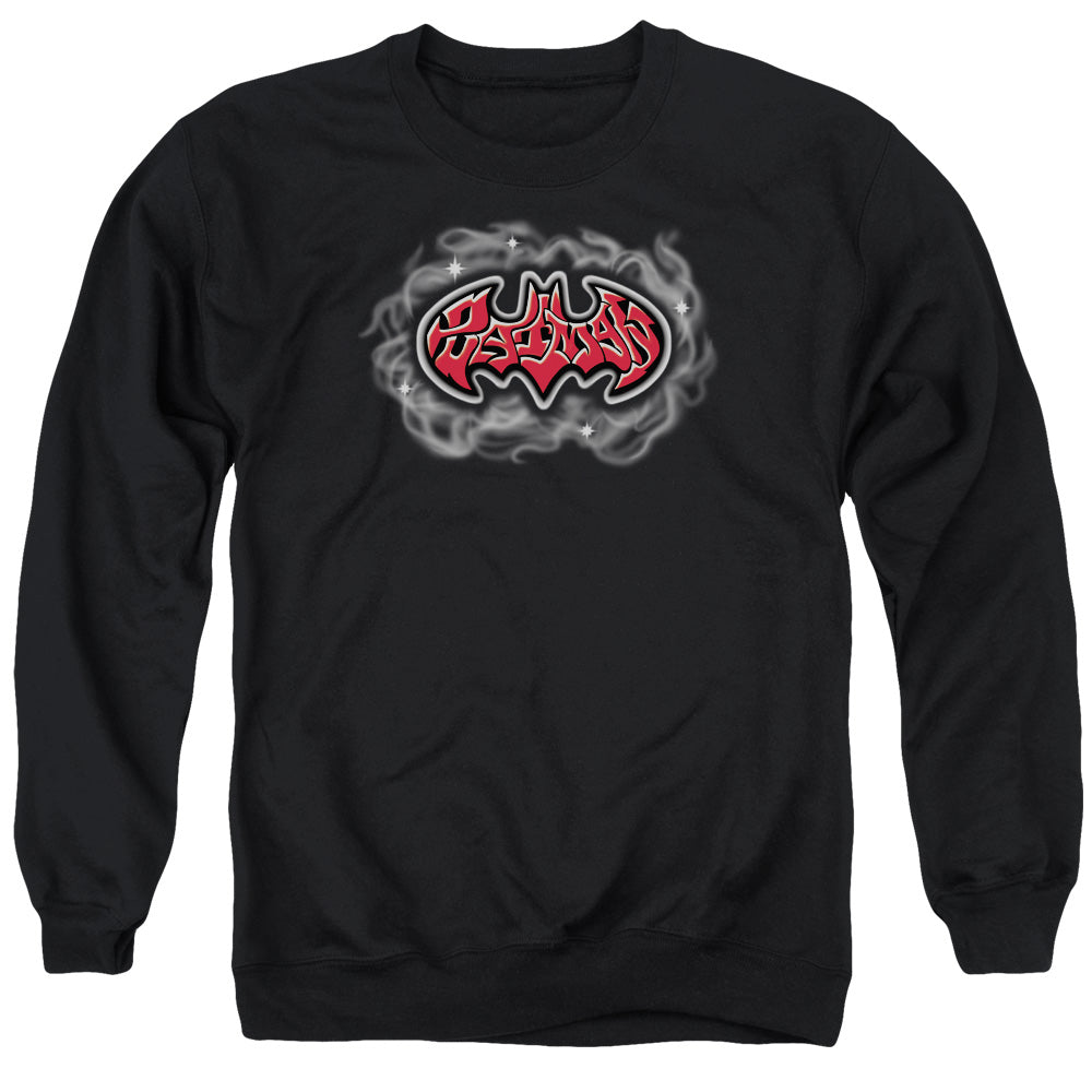 Batman Comics Hip Hop Logo Men's Crewneck 50 50 Poly Long-Sleeve T-Shirt