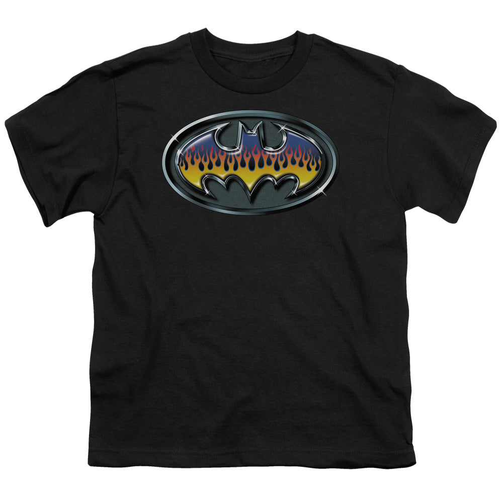 Batman Comics Hot Rod Shield Youth 18/1 100% Cotton Short-Sleeve T-Shirt