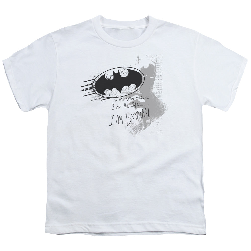 Batman Comics I Am Vengeance Youth 18/1 100% Cotton Short-Sleeve T-Shirt