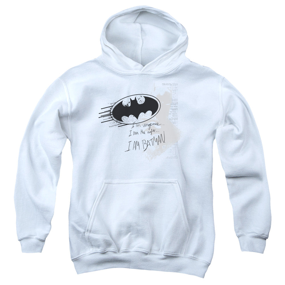 Batman Comics I Am Vengeance Youth Cotton Poly Pull-Over Hoodie