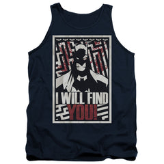 Batman Comics I Will Fnd You Men's 18/1 Cotton Tank Top