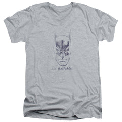 Batman Comics Im Batman Men's 30/1 Cotton Slim V-Neck T-Shirt