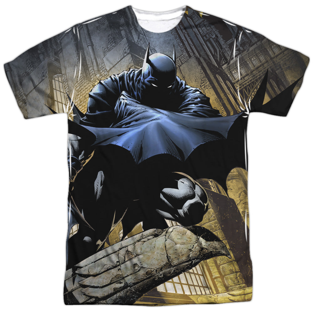 Batman Comics In Shadow Men's Regular Fit Polyester Short-Sleeve T-Shirt
