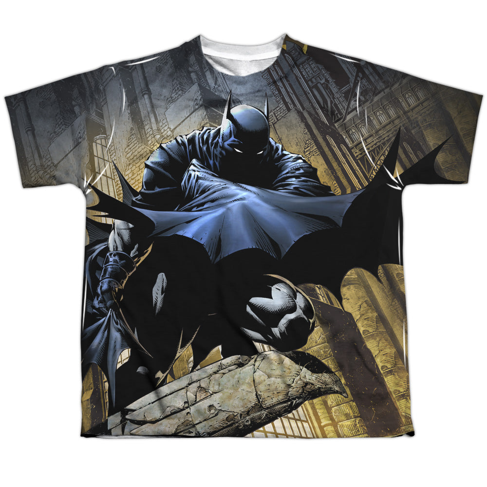 Batman Comics In Shadow Youth Regular Fit Poly Short-Sleeve T-Shirt