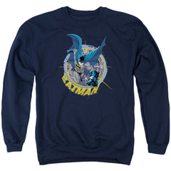 Batman Comics In The Crosshairs Men's Crewneck 50 50 Poly Long-Sleeve T-Shirt