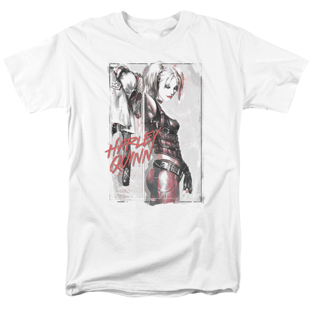 Batman Comics Ink Wash Harley Men's 18/1 Cotton Short-Sleeve T-Shirt