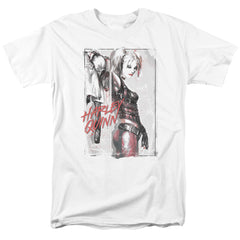 Batman Comics Ink Wash Harley Men's 18/1 Cotton Short-Sleeve T-Shirt