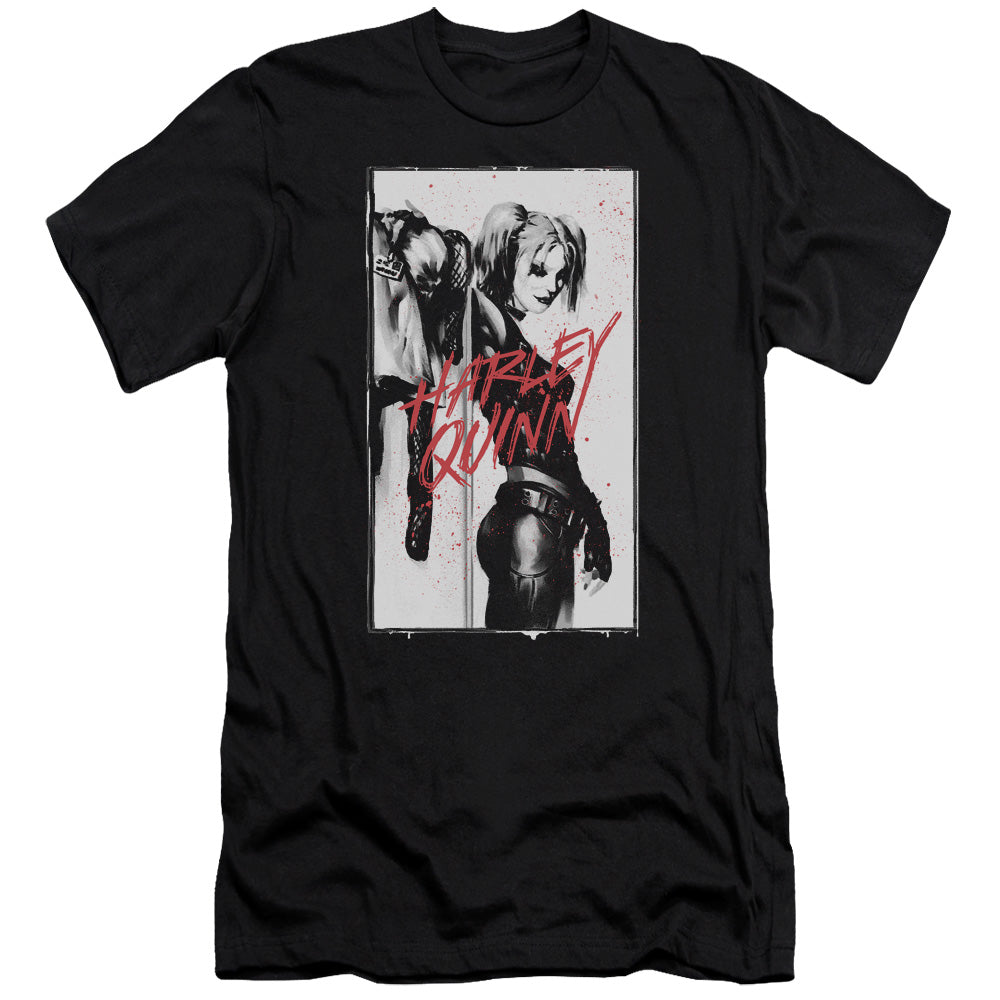 Batman Comics Inked Quinn Men's Ultra-Soft 30/1 Cotton Slim Short-Sleeve T-Shirt