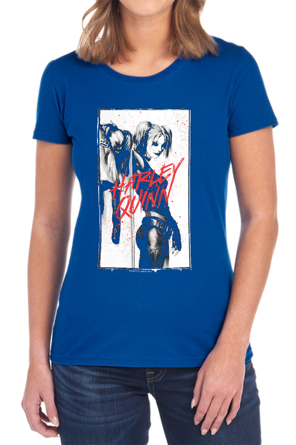 Batman Comics Inked Quinn Women's 18/1 Cotton Short-Sleeve T-Shirt