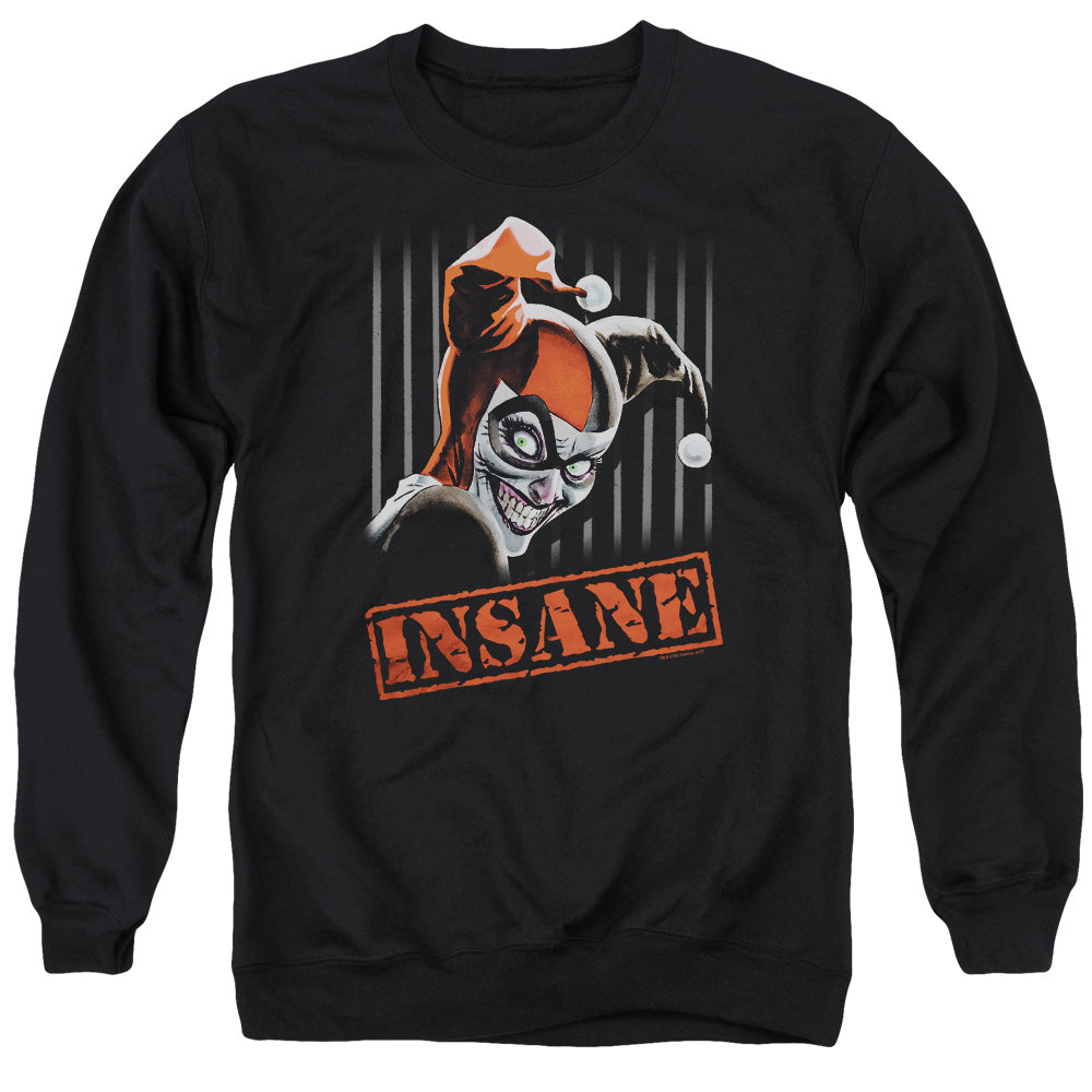 Batman Comics Insane Men's Crewneck 50 50 Poly Long-Sleeve T-Shirt