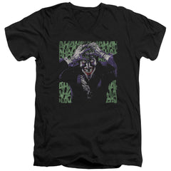 Batman Comics Insanity Men's 30/1 Cotton Slim V-Neck T-Shirt