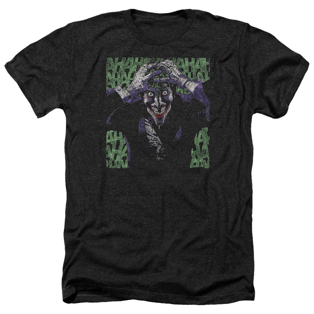 Batman Comics Insanity Men's 30/1 Heather 60 40 Poly Short-Sleeve T-Shirt