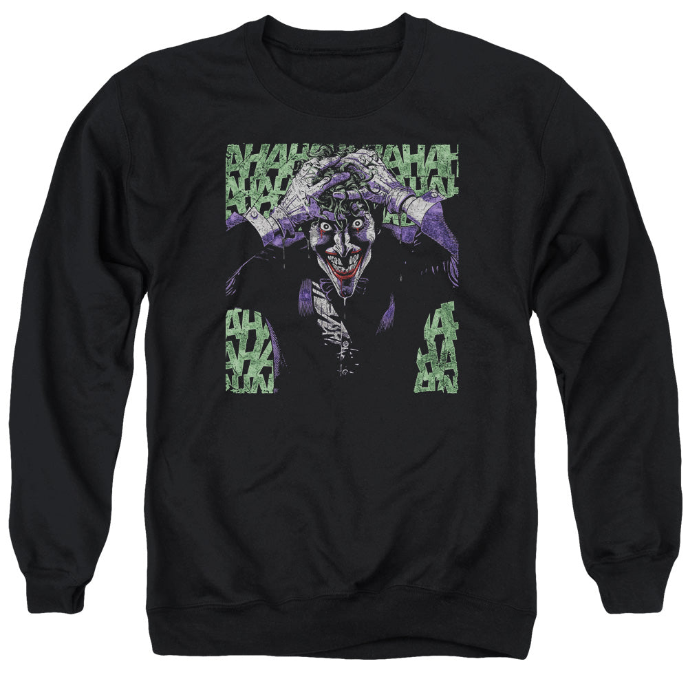Batman Comics Insanity Men's Crewneck 50 50 Poly Long-Sleeve T-Shirt