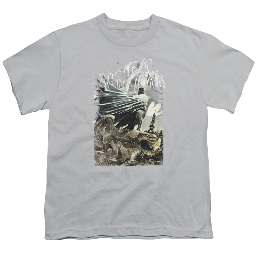 Batman Comics Instill Fear Youth 18/1 100% Cotton Short-Sleeve T-Shirt