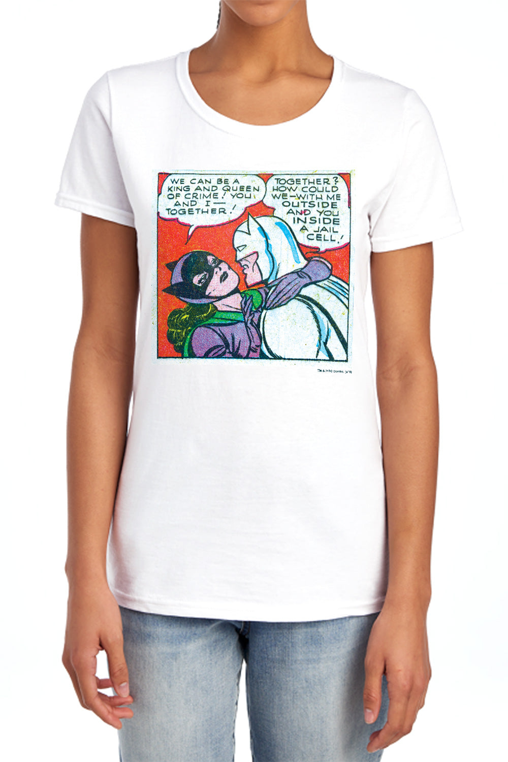 Batman Comics Jail Cell Women's 18/1 Cotton Short-Sleeve T-Shirt