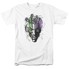 Batman Comics Joker Airbrush Men's 18/1 Cotton Short-Sleeve T-Shirt