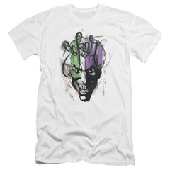 Batman Comics Joker Airbrush Men's Ultra-Soft 30/1 Cotton Slim Short-Sleeve T-Shirt