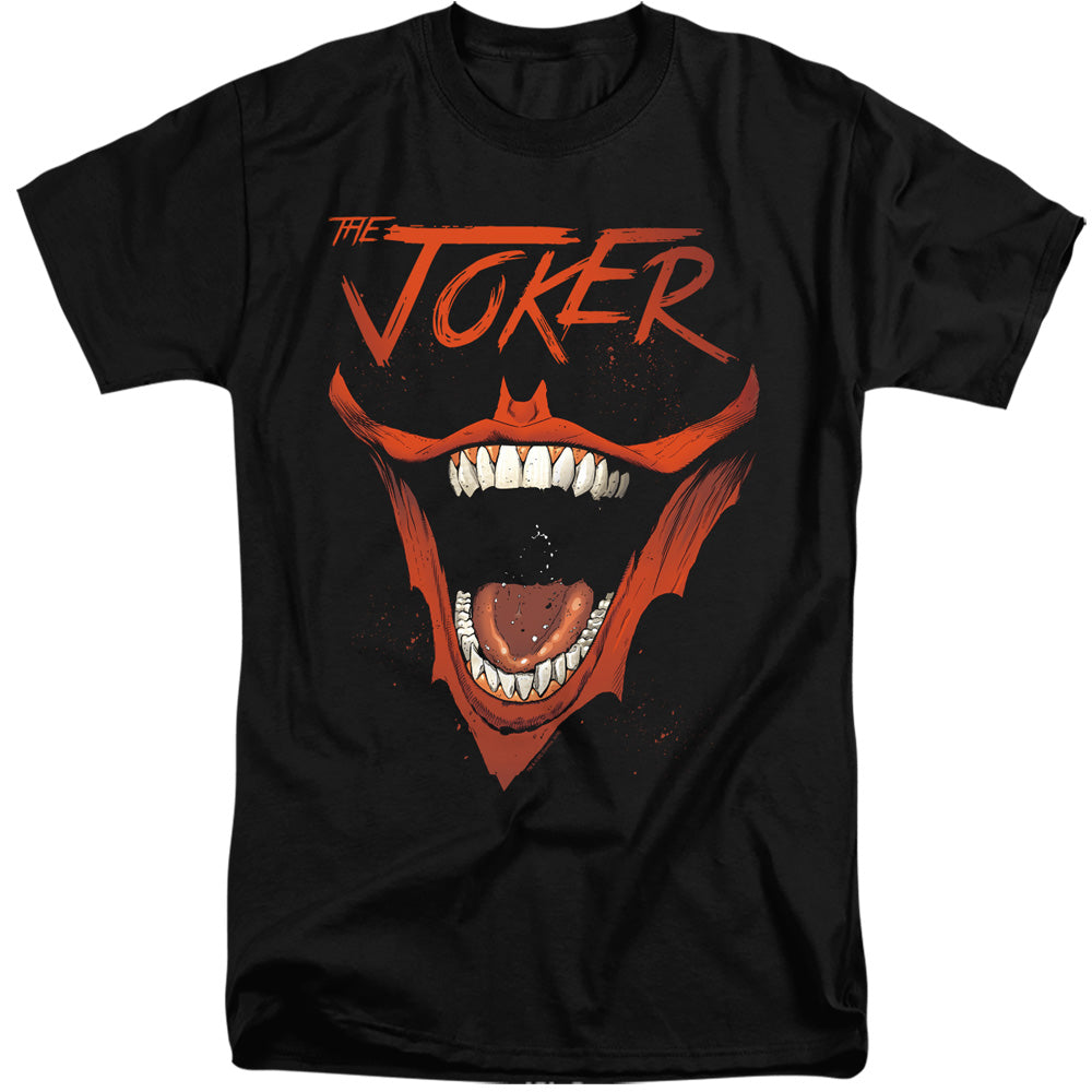Batman Comics Joker Bat Laugh Men's 18/1 Tall Cotton Short-Sleeve T-Shirt