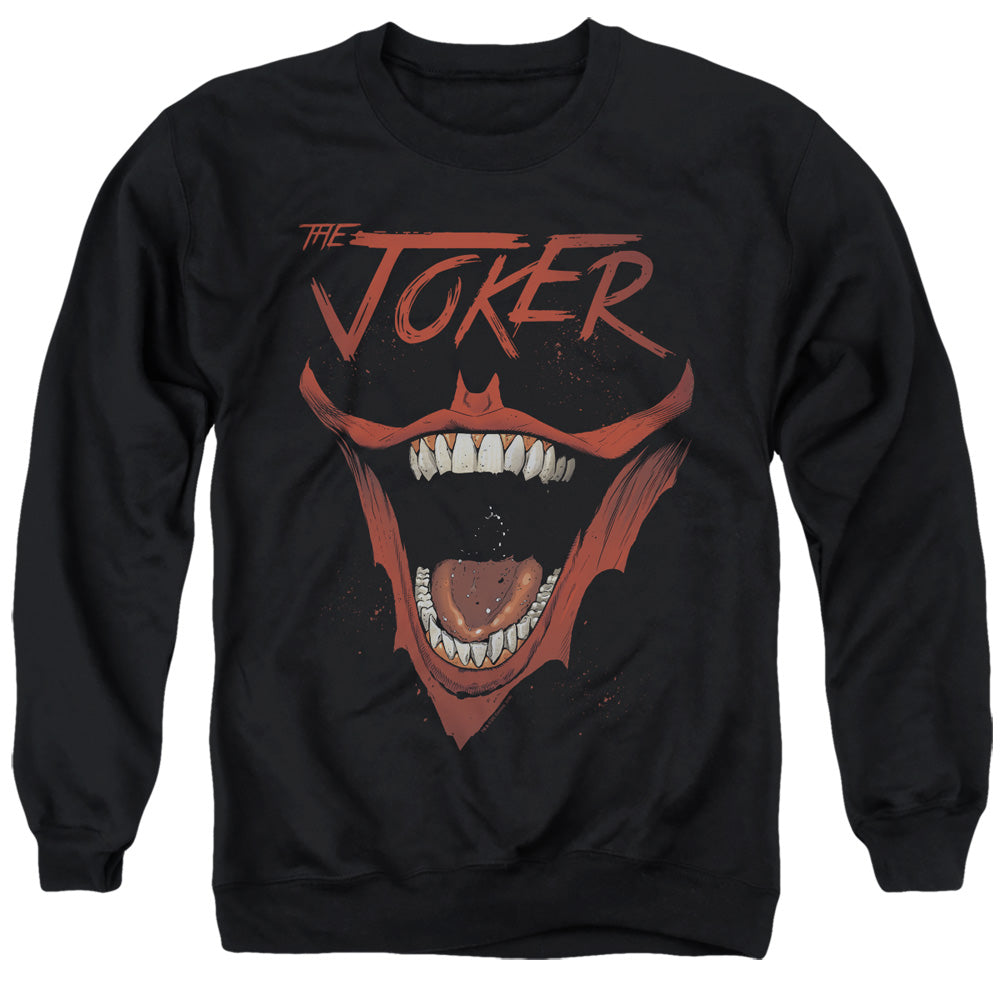 Batman Comics Joker Bat Laugh Men's Crewneck 50 50 Poly Long-Sleeve T-Shirt