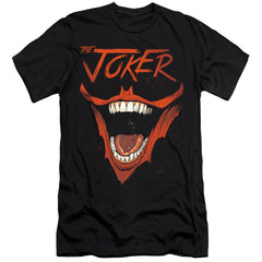 Batman Comics Joker Bat Laugh Men's Ultra-Soft 30/1 Cotton Slim Short-Sleeve T-Shirt