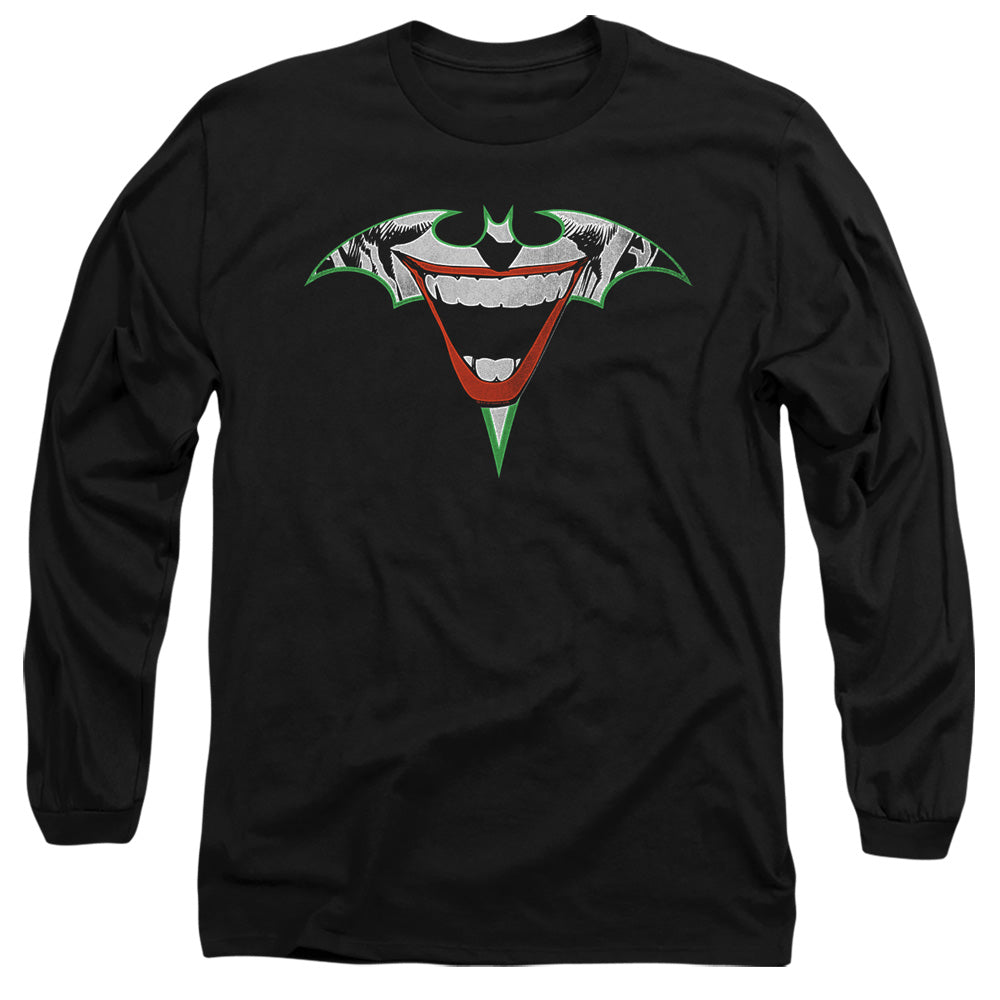 Batman Comics Joker Bat Logo Men's 18/1 Cotton Long-Sleeve T-Shirt
