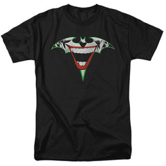 Batman Comics Joker Bat Logo Men's 18/1 Cotton Short-Sleeve T-Shirt