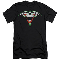 Batman Comics Joker Bat Logo Men's Ultra-Soft 30/1 Cotton Slim Short-Sleeve T-Shirt