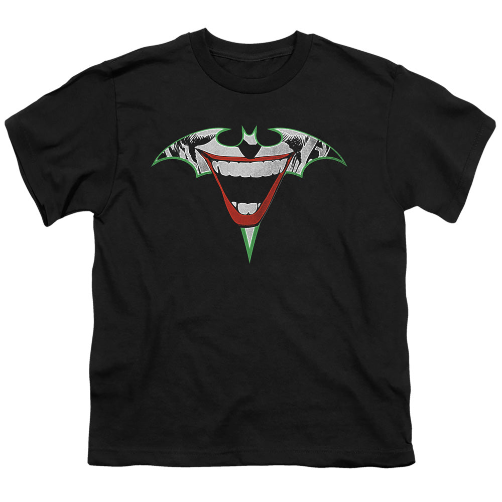 Batman Comics Joker Bat Logo Youth 18/1 100% Cotton Short-Sleeve T-Shirt