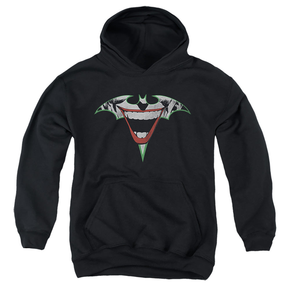 Batman Comics Joker Bat Logo Youth Cotton Poly Pull-Over Hoodie