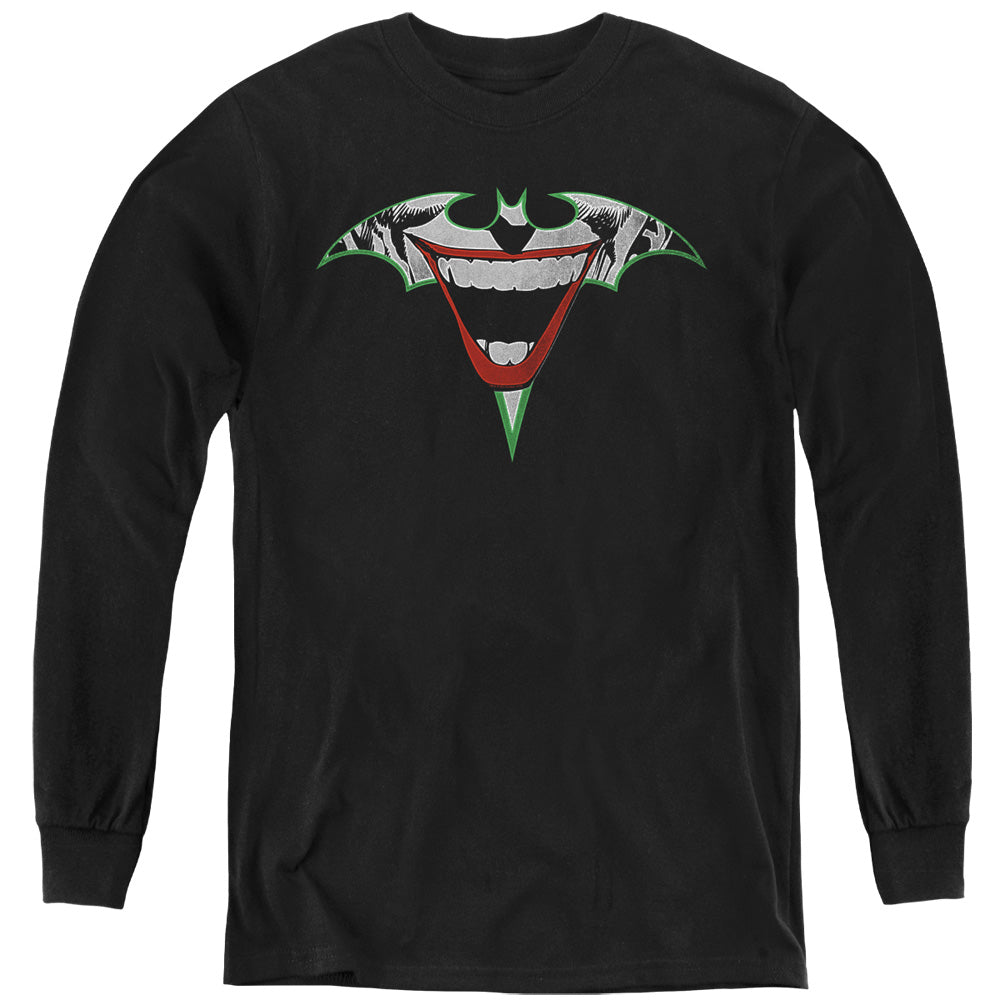 Batman Comics Joker Bat Logo Youth Long-Sleeve T-Shirt