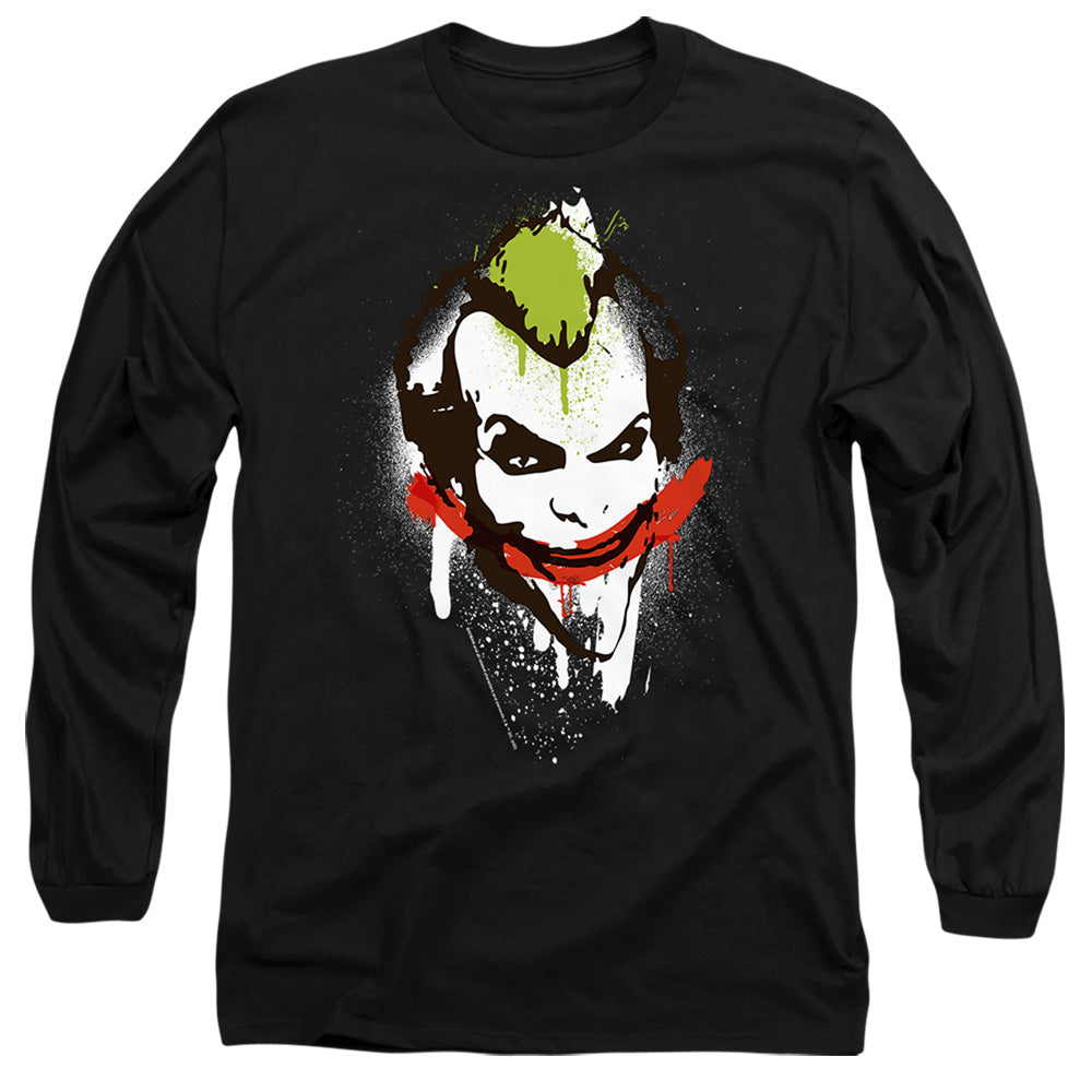 Batman Comics Joker Big Face Men's 18/1 Cotton Long-Sleeve T-Shirt