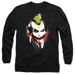 Batman Comics Joker Big Face Men's 18/1 Cotton Long-Sleeve T-Shirt