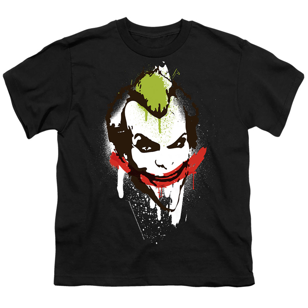Batman Comics Joker Big Face Youth 18/1 100% Cotton Short-Sleeve T-Shirt