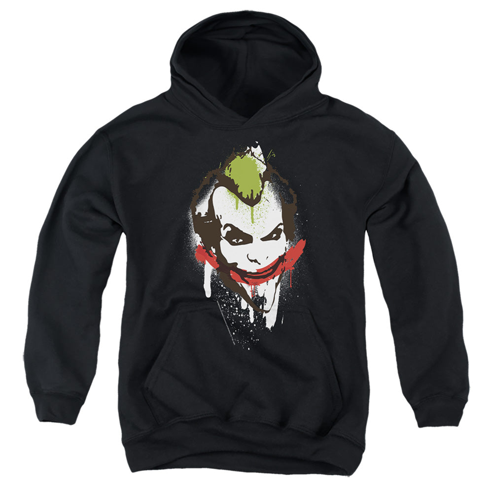 Batman Comics Joker Big Face Youth Cotton Poly Pull-Over Hoodie