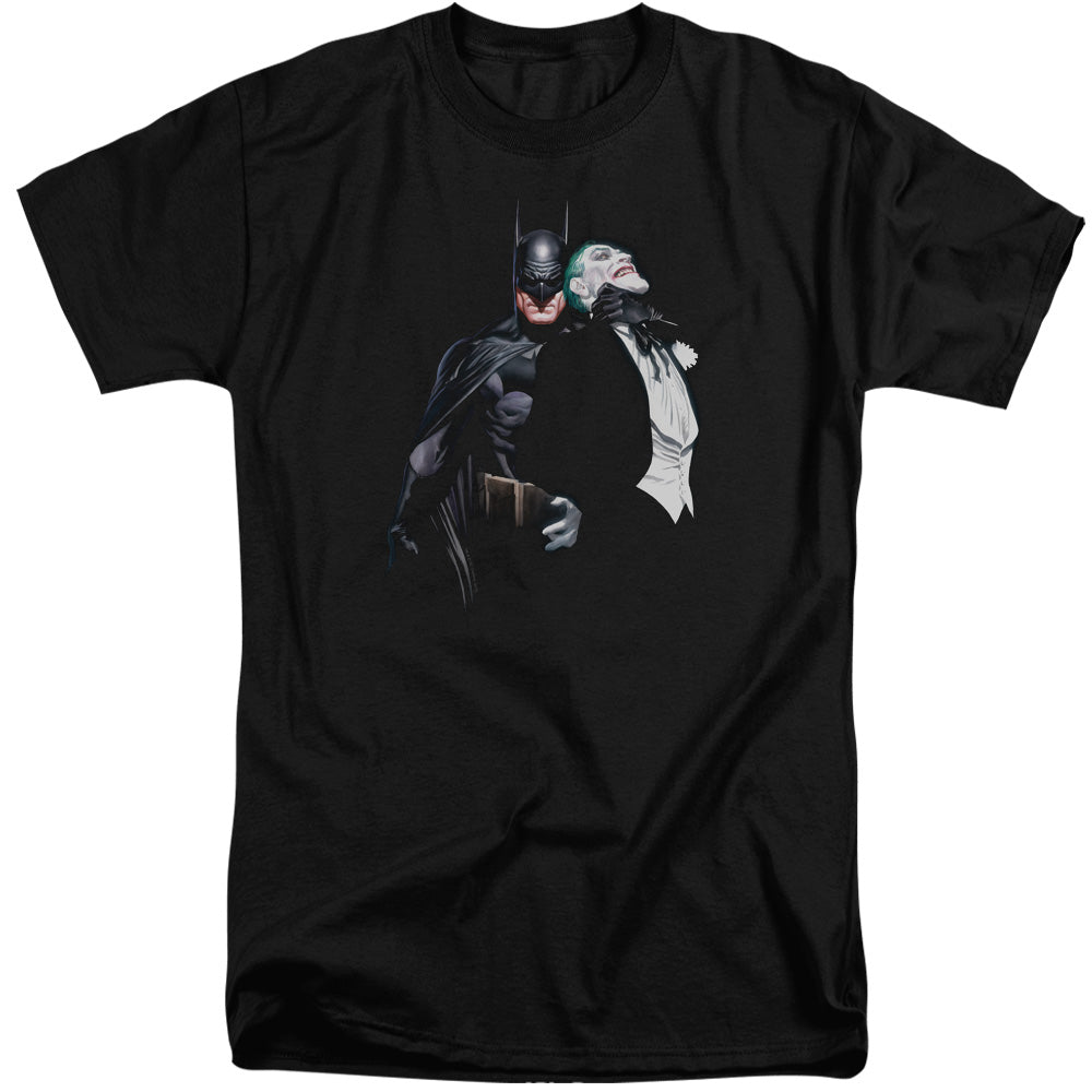 Batman Comics Joker Choke Men's 18/1 Tall Cotton Short-Sleeve T-Shirt