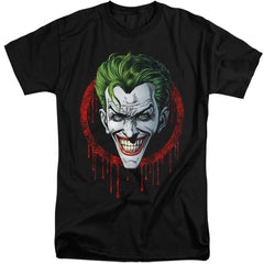 Batman Comics Joker Drip Men's 18/1 Tall Cotton Short-Sleeve T-Shirt