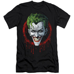 Batman Comics Joker Drip Men's Ultra-Soft 30/1 Cotton Slim Short-Sleeve T-Shirt
