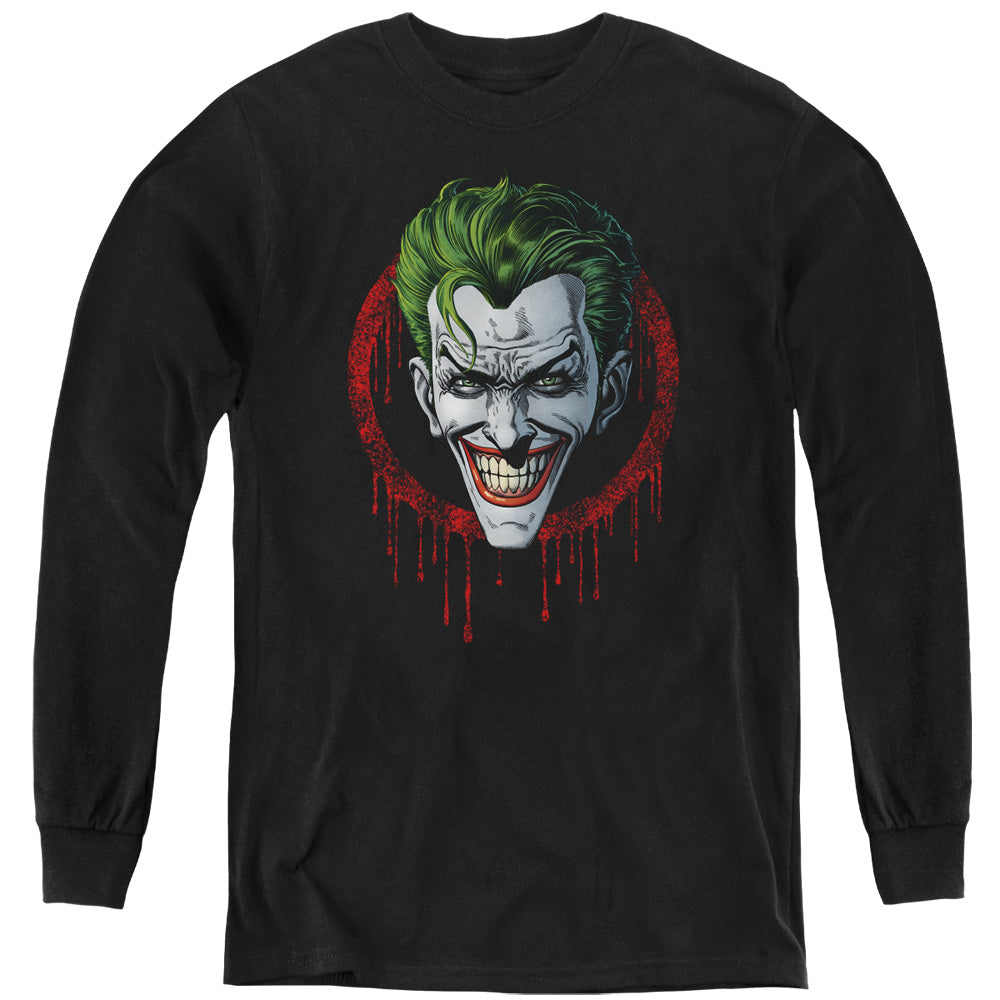 Batman Comics Joker Drip Youth Long-Sleeve T-Shirt