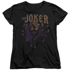 Batman Comics Joker Duo Women's 18/1 Cotton Short-Sleeve T-Shirt