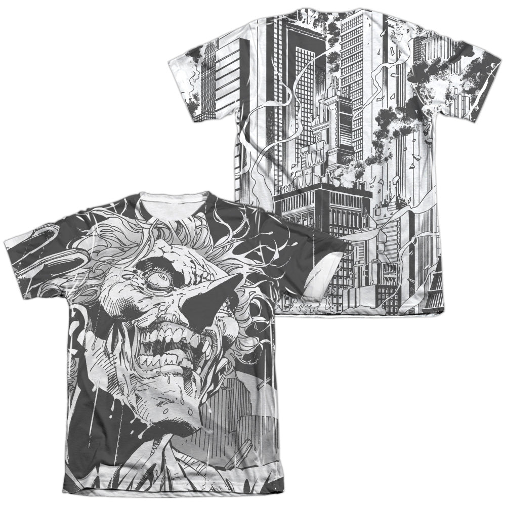 Batman Comics Joker (Front/Back Print) Men's Regular Fit Poly Cotton Short-Sleeve T-Shirt