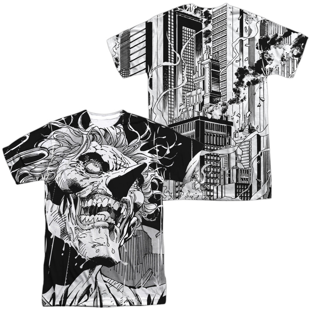 Batman Comics Joker (Front/Back Print) Men's Regular Fit Polyester Short-Sleeve T-Shirt