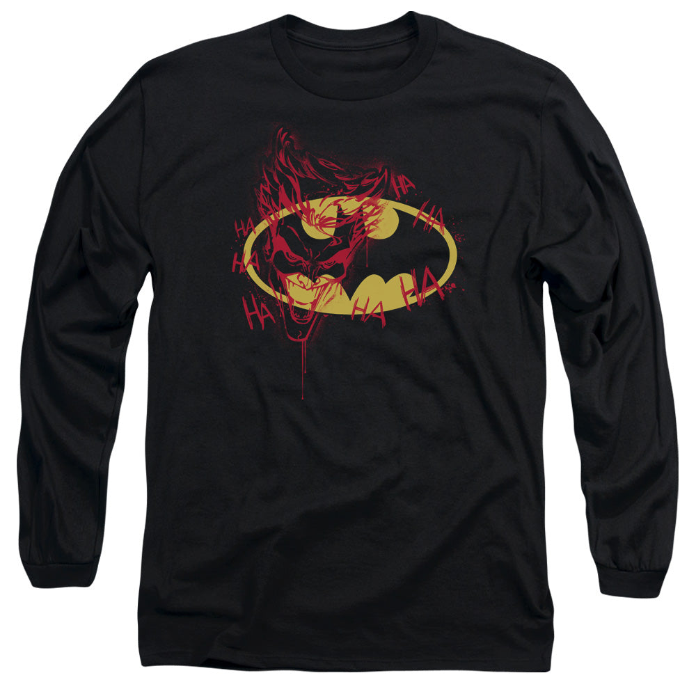 Batman Comics Joker Graffiti Men's 18/1 Cotton Long-Sleeve T-Shirt